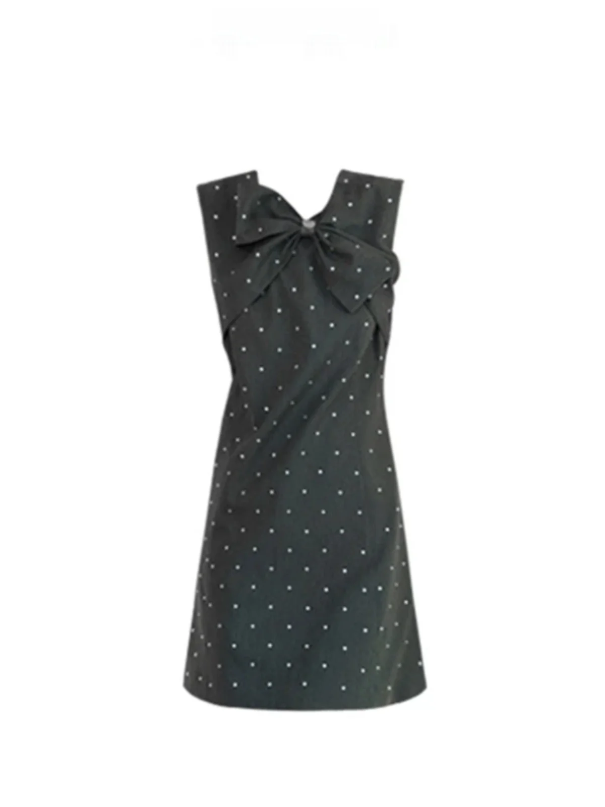 

Star's Reunion Svel Slim Fit Micro A-Line Dr with Knot for Women Summer Commute Sle Ladies' Dr