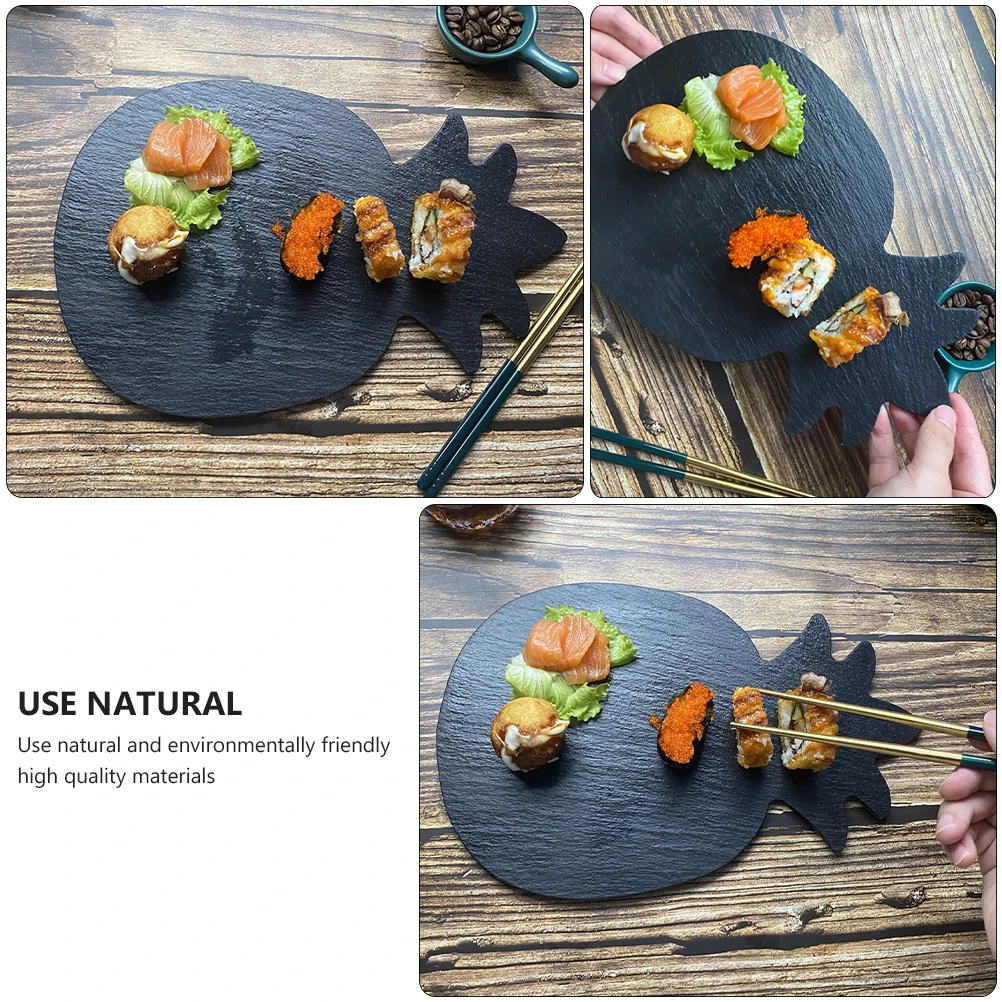 

Pan Banquet Plate Serving Dish Steak Dessert Sushi Tray Home Hotel Restaurant Kitchen Supplies Rocks Style Food