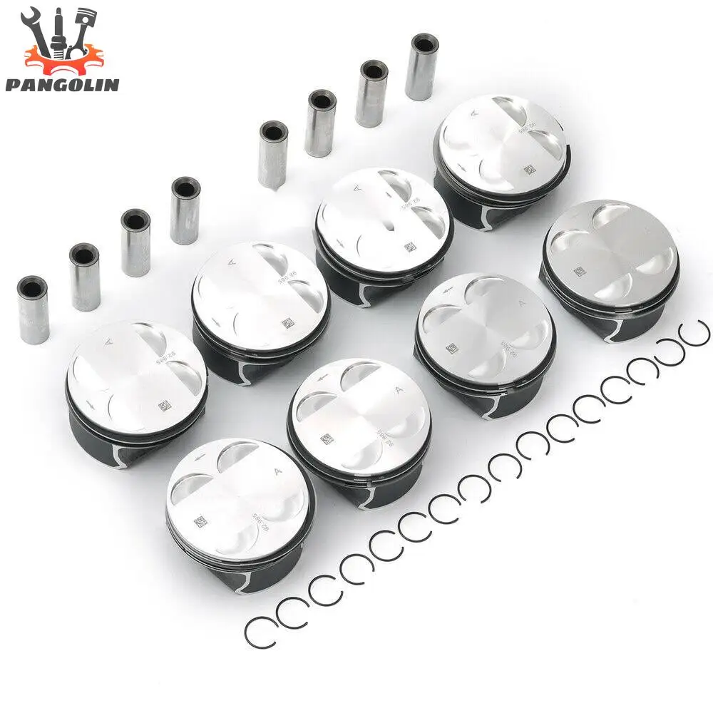 8x N62 Engine Pistons & Rings STD for BMW 550i 650i X5 E60 E63 E65 N62B48 4.8L 11257542292 11257831889 11257544952 11257537124