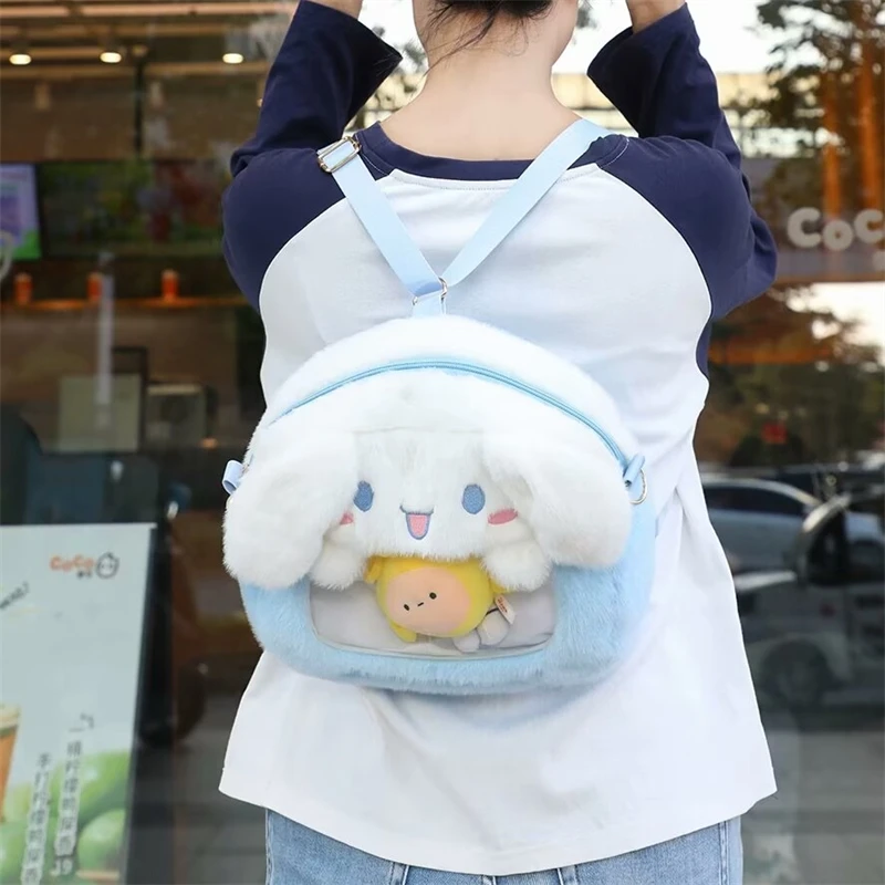 Cartoon Sanrio My Melody Kuromi Itabag Kawaii Japanese Style Shoulder Bag Pochacco Cinnamoroll Backpack Lolita Messenger Bag