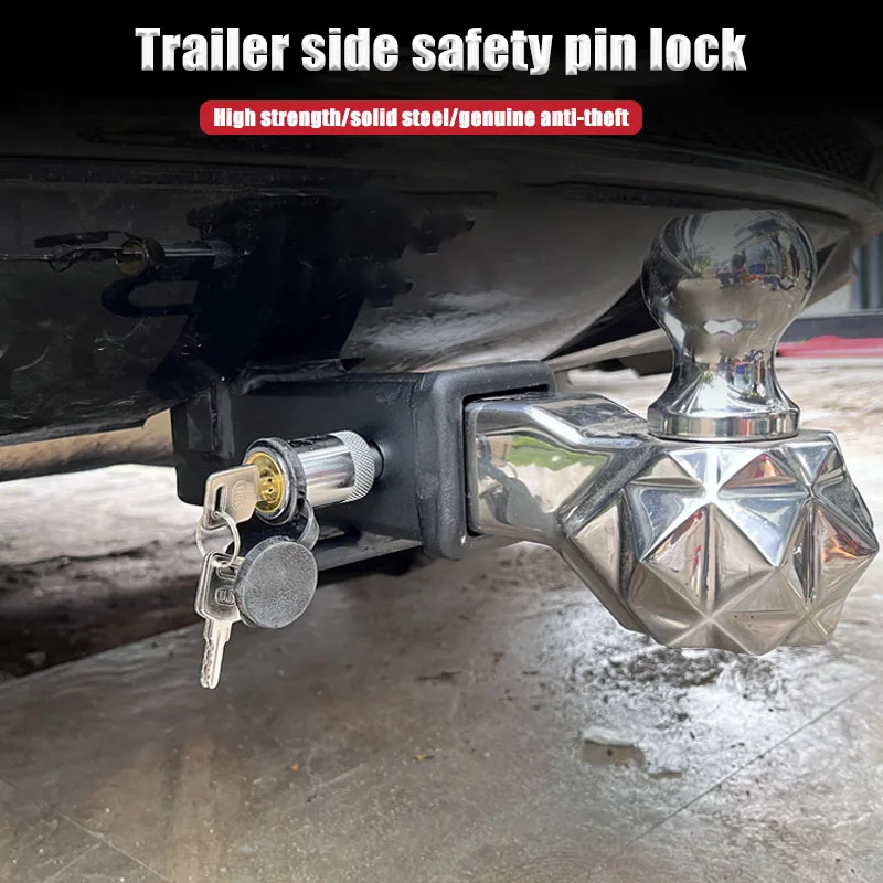 

Trailer Hitch Lock 5/8inch Steel Towing Hitch Receiver Lock Anti-Theft Waterproof For 2inch Receiver Pin Lock For RV Truck Keys