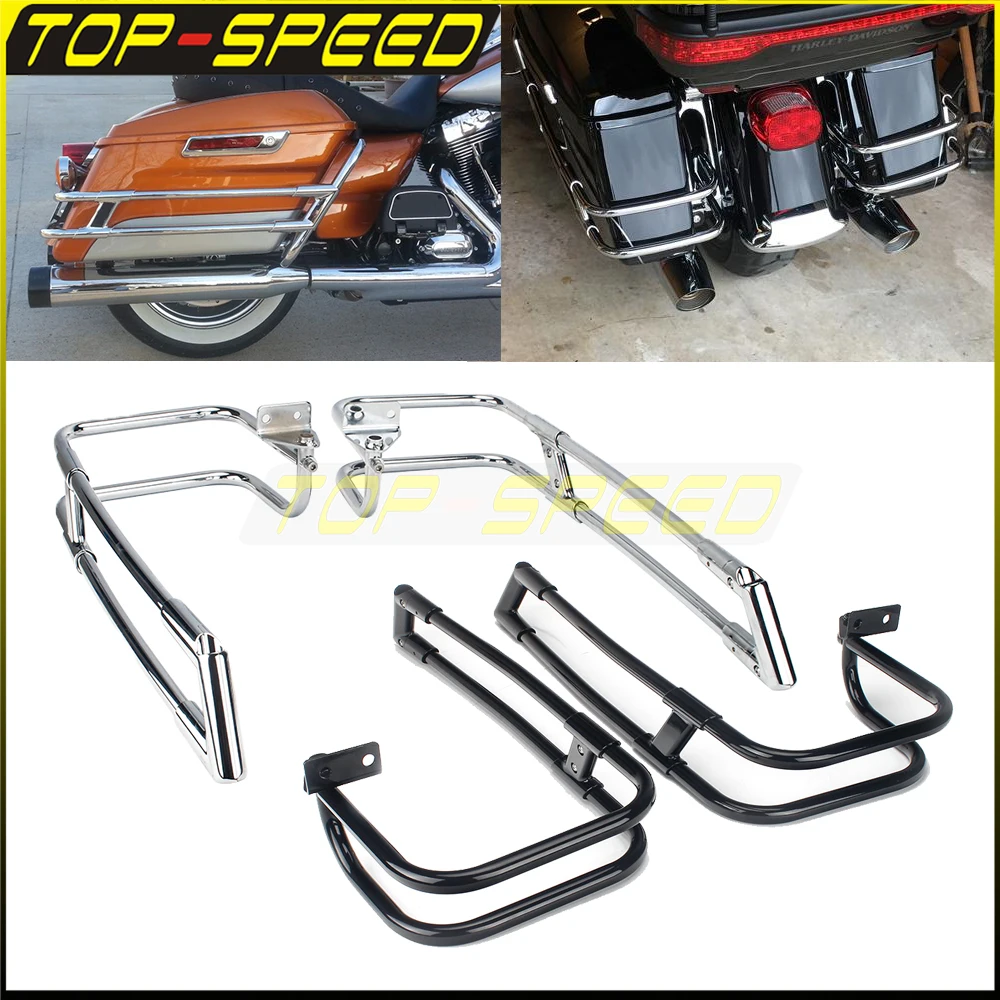 

Motorcycle Saddlebag Guard Protection Bar For Harley Touring Road King Electra FLHTCU FLHTK FLHTKL FLHR FLHP FLHRSE FLHRXS 14-21