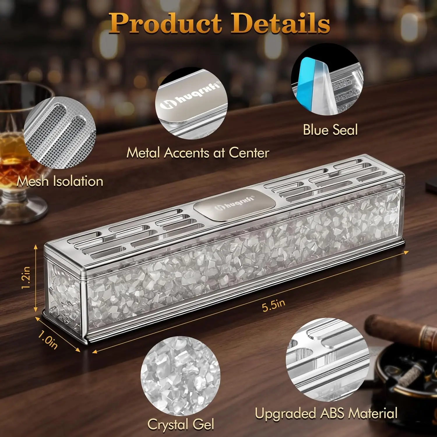 Pre-Filled Cigar Humidifier 4-Pack – Crystal Gel for 65-70% Humidity, Humidor Accessories view 2