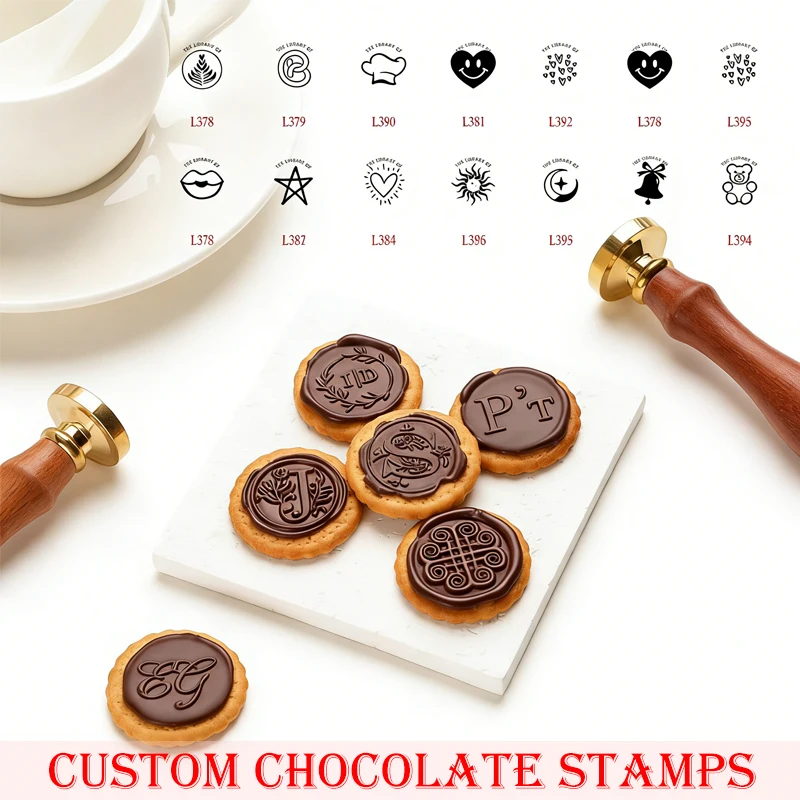 

Custom Food-Grade Chocolate Stamp Sun Moon Star Heart Logo Personalized Stamp for Chocolate Baking Decoration Wax Seal Stamp