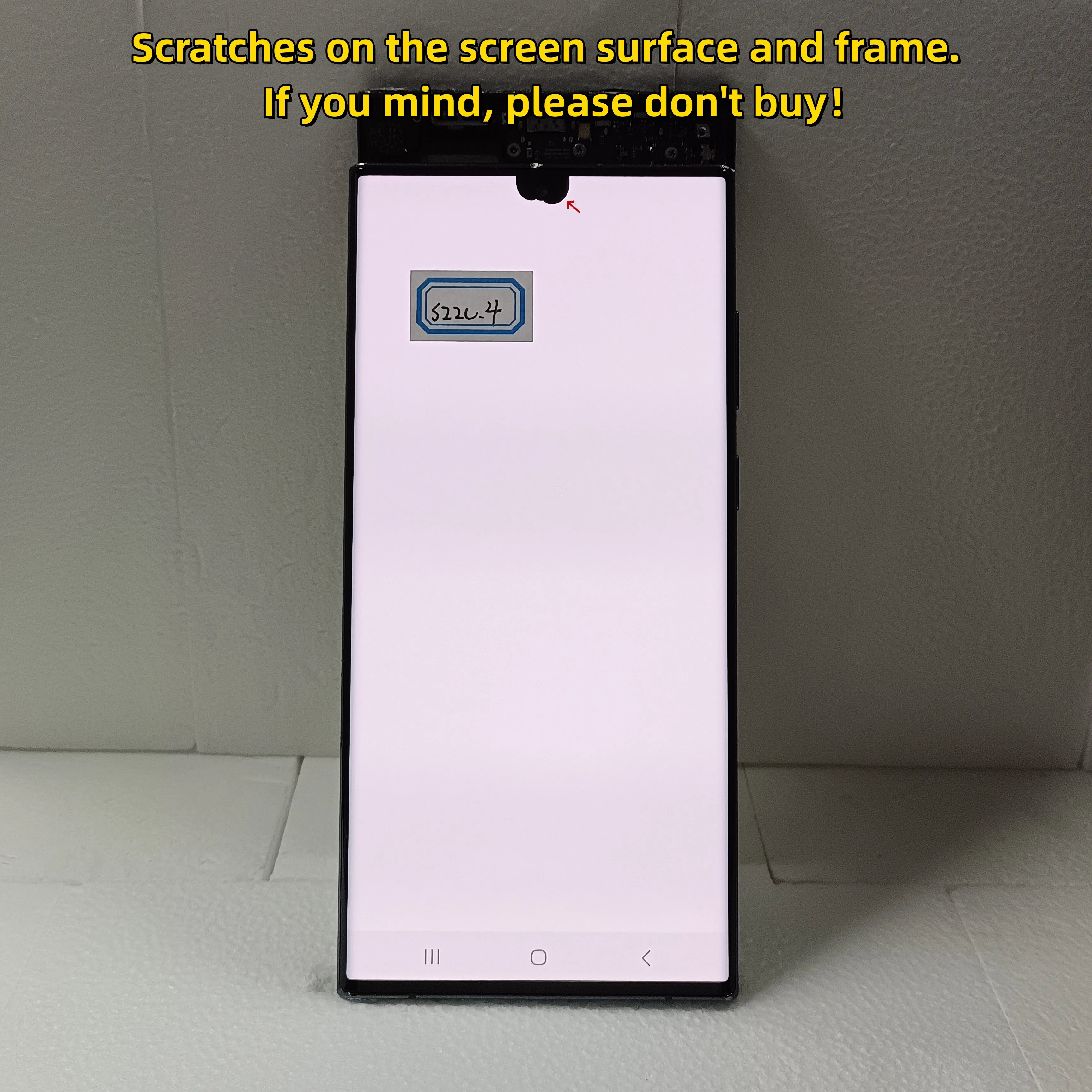 AMOLED LCD Display Touch Screen Digitizer Assembly 100% Test For Samsung Galaxy S22 Ultra LCD With Defects S908 S908B S908U