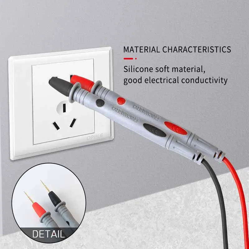 AMITOU Multimeter Test Leads 20A 1000V Test Cable Needle Probe Universal Test Line with Alligator Clip For LED Tester Multimetro