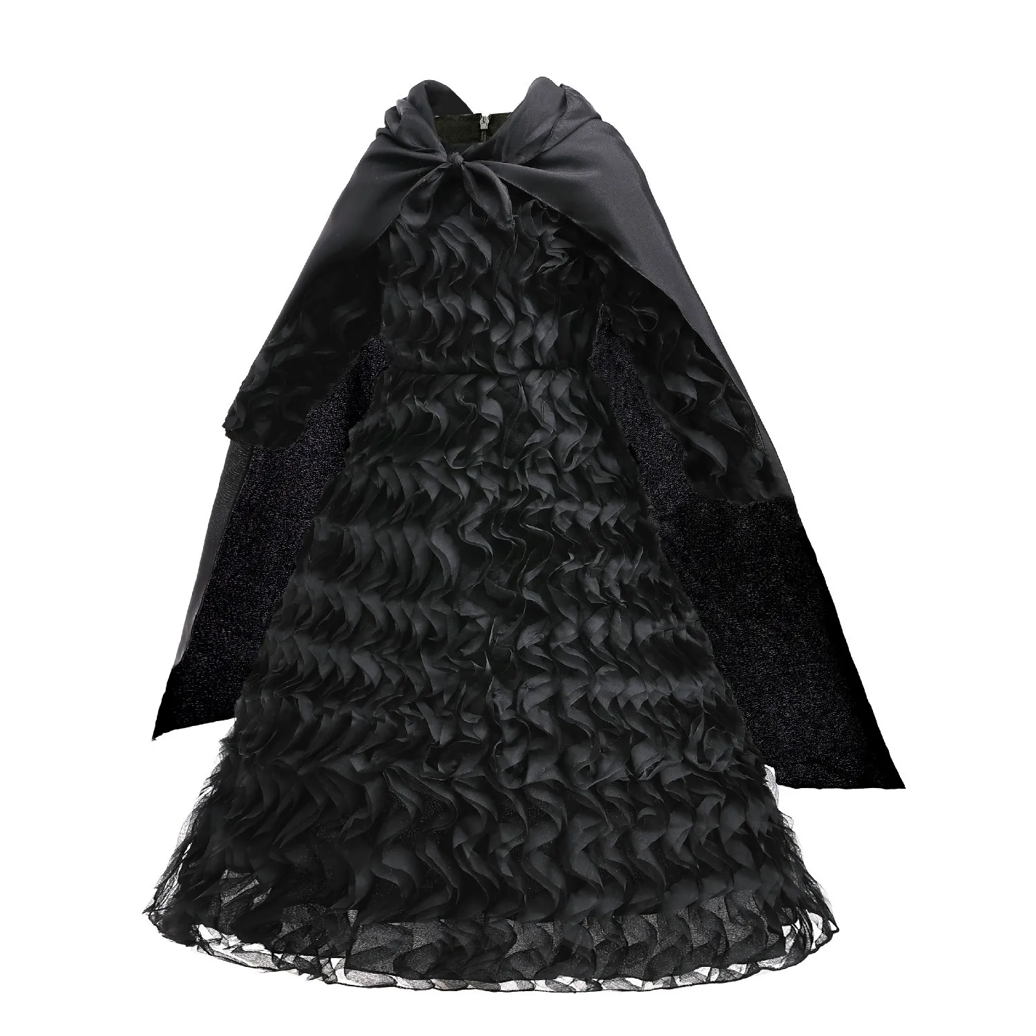 Wicked Witch Elphaba Costume Kids Halloween Fantasy Outfits Girls Movie Role Playing Sets Long Sleeve Luxury Black Party Gown