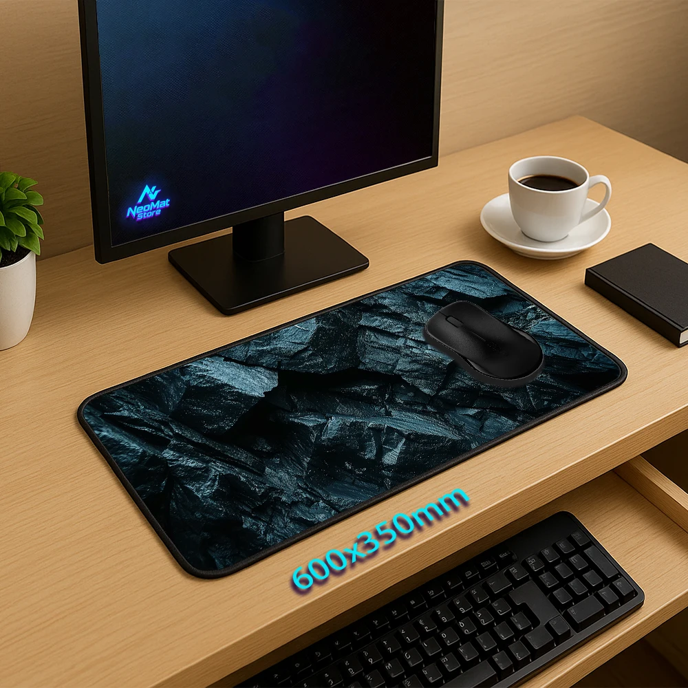 Rock Mouse Pad Gamer Tappetino da scrivania nero Persona Tappetino per computer Tappetino per mouse estetico Xxl Tappeto da gioco 1200x500 Tappeto per mouse in marmo