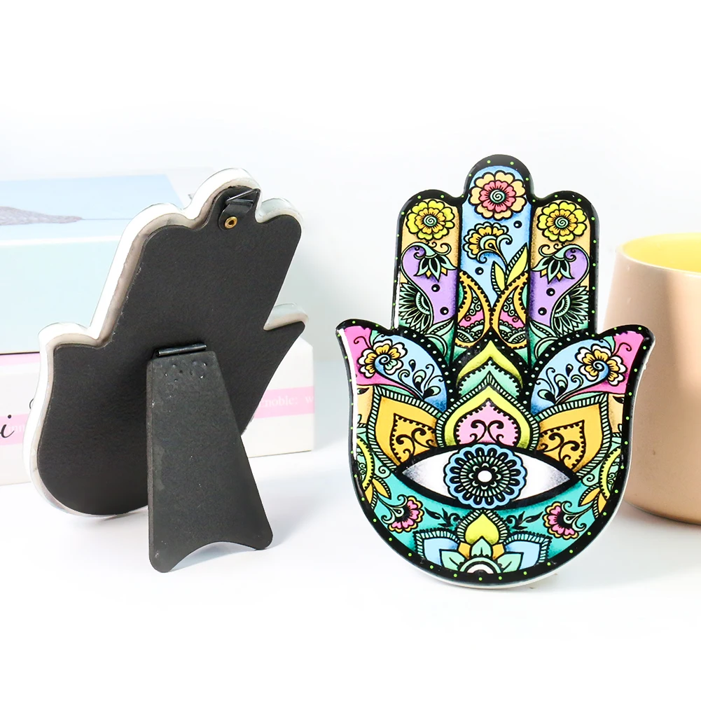 Personalized Colorful Ceramic Ornament Hand of Fatima Wall Hanging Decor Entrance Home Decoration