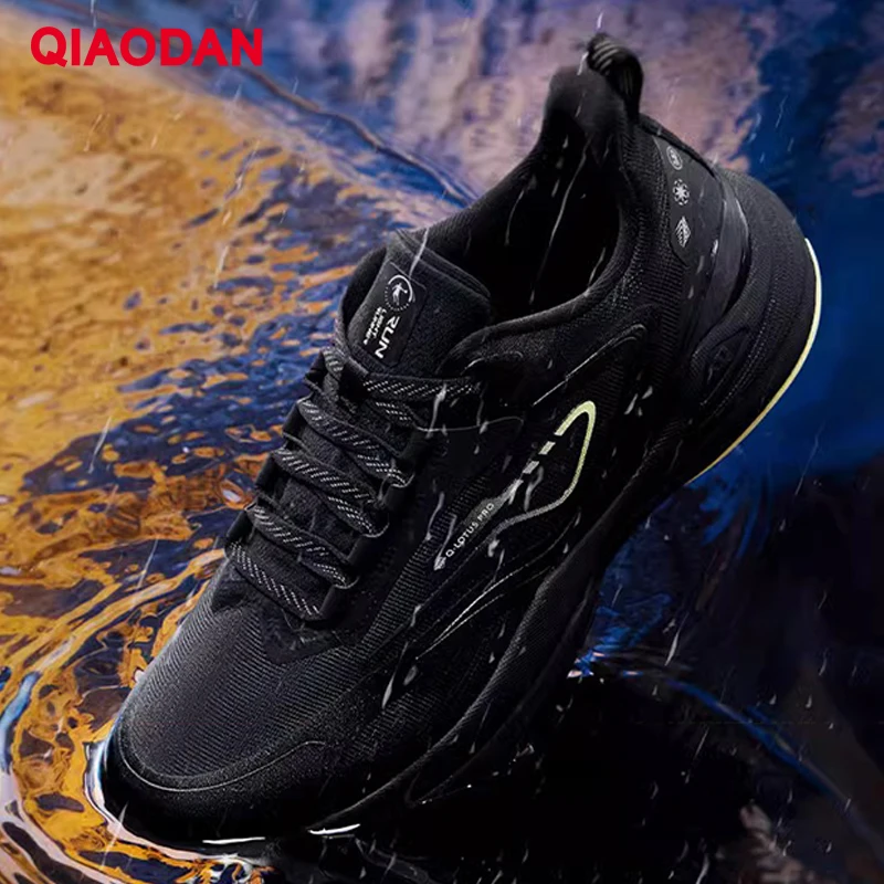 

QIAODAN YuYan Casual Sports Shoes for Men 2024 Autumn New Waterproof Shock-absorbing Breathable Black Running Shoes XM45230203