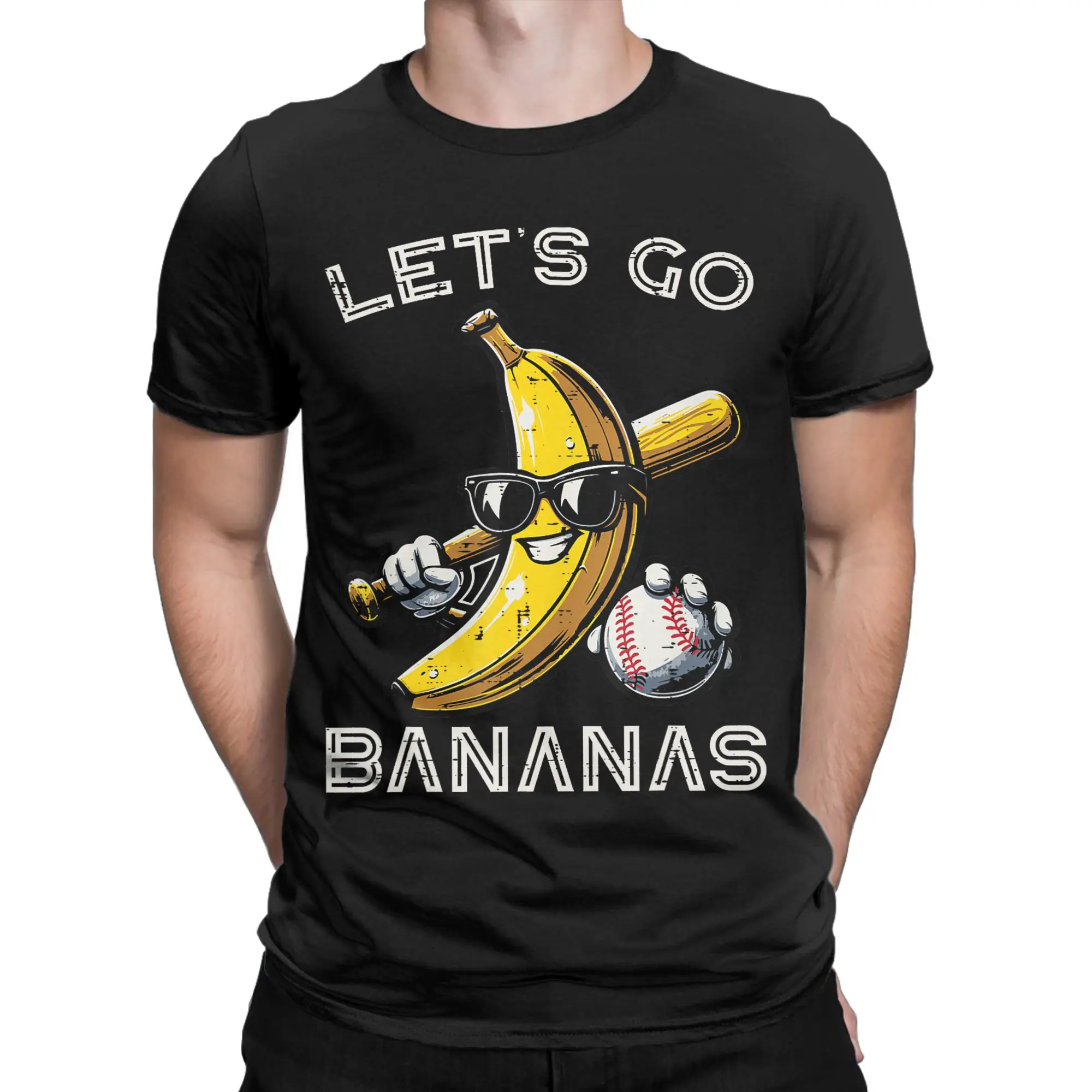 Vintage Banana Ballers T-Shirt for Men Crewneck Cotton T Shirts  Short Sleeve Tee Shirt Gift Idea Clothes