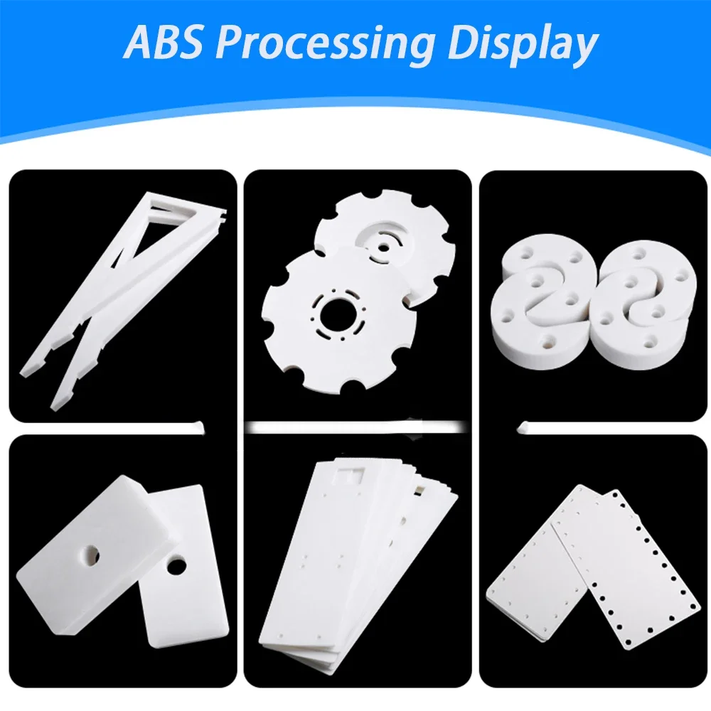 1-3Pcs  Thickness 1/2/3/5/6/8/10mm White/Black ABS Plastic Board  Model Flat Sheet Material for DIY Model Part Accessories