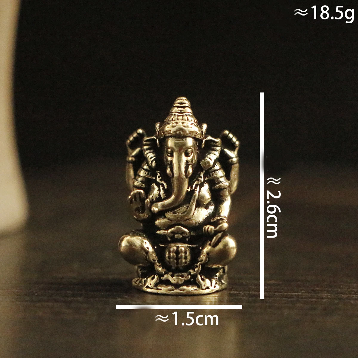Thais Ganesha koperen beeld ​   - Olifant God beeldje voor thuiskantoor bureau decor, rijkdom geluk zegen cadeau