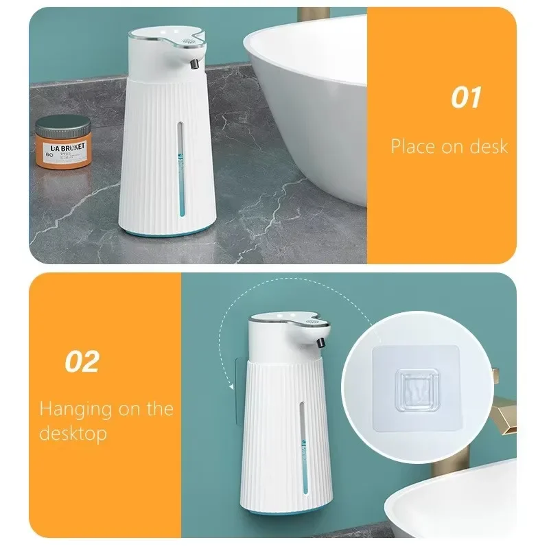 Automatic Foam Soap Dispensers Smart Washing Hand Machine with USB Charging High Quality ABS Material Bathroom Accessories