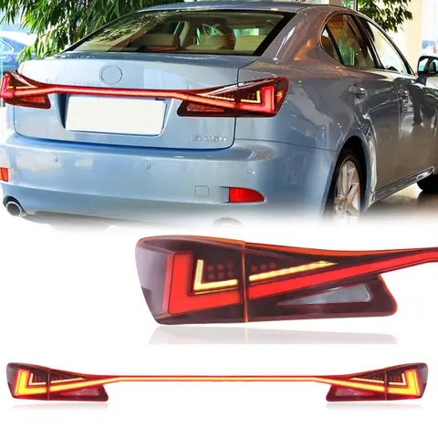 LEXUS IS IS250 2006-2012 용 테일 라이트를 통한 LED 새로운 스타일 전체 led DRL 자동차 미등 어셈블리 신호 자동차 액세서리 램프