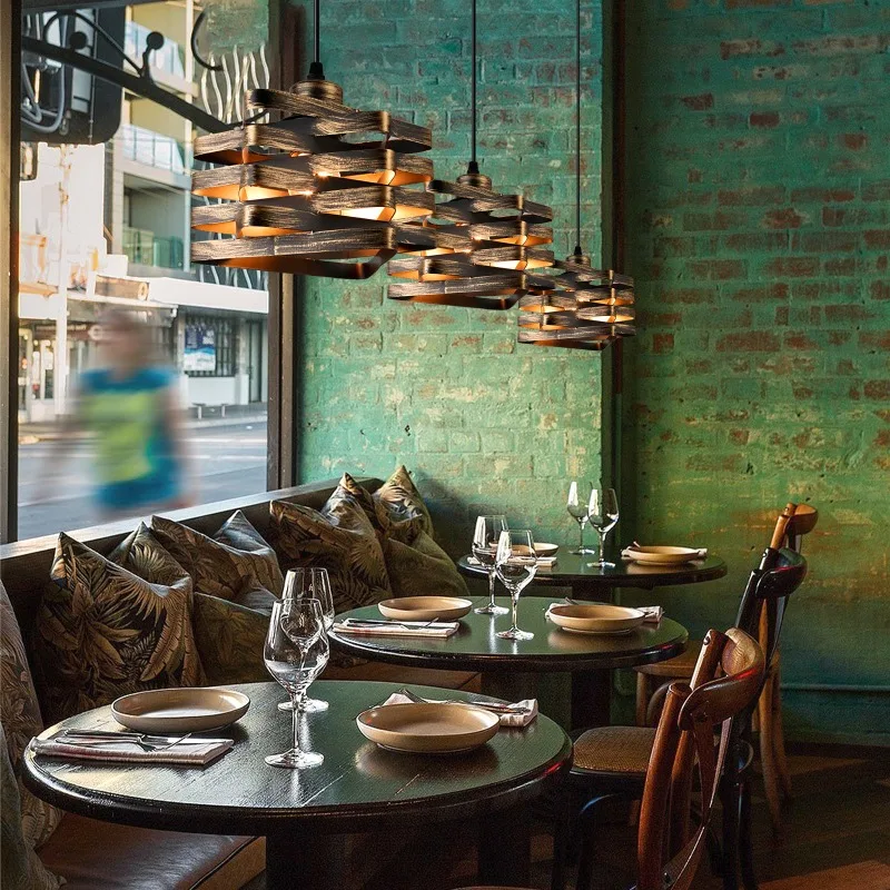 American Retro Minimalist Pendant Lights Restaurant Living Room Bedroom Balcony Homestay Chandelier Creative Lighting Fixtures