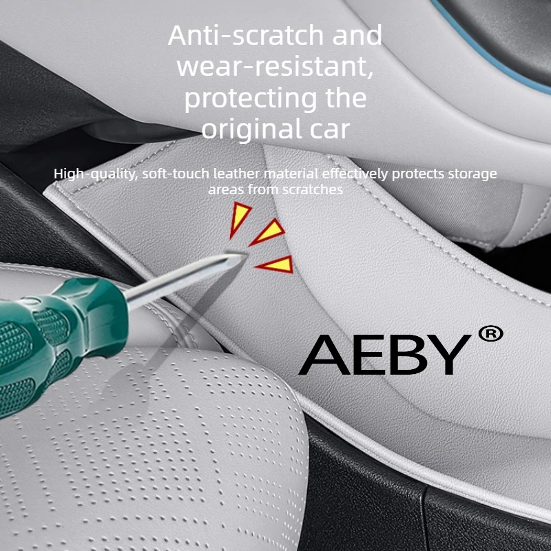 AEBY لـ BYD Atto 2 2024 منظم وحدة التحكم المركزية السفلية من الجلد، مضاد للانزلاق وسهل الوصول، منظم داخلي من الجلد الفاخر #1