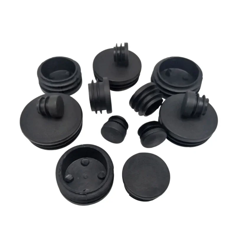 Tondo nero tappo di chiusura tappo inserti per tubi tappo tappo tappi interni guarnizione di protezione guarnizione per tubi in acciaio coperchi terminali 10mm/12mm/13-100mm