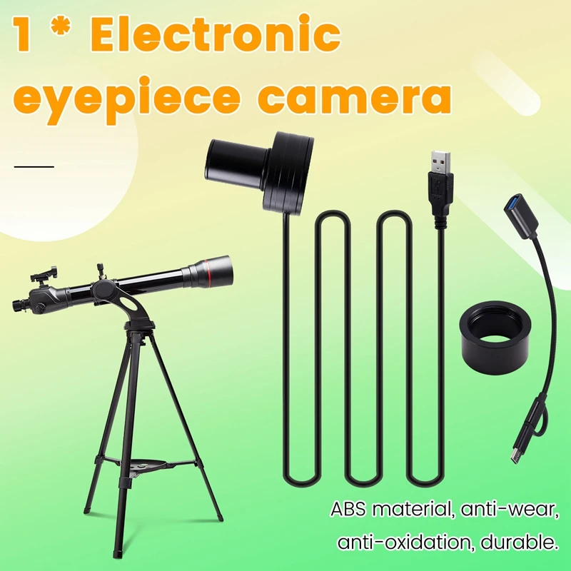 FGHGF-Télescope 130W Pixels 1.25 pouces USB, objectif numérique, SIM oculaire électronique, qui balance la caméra, connexion du télescope