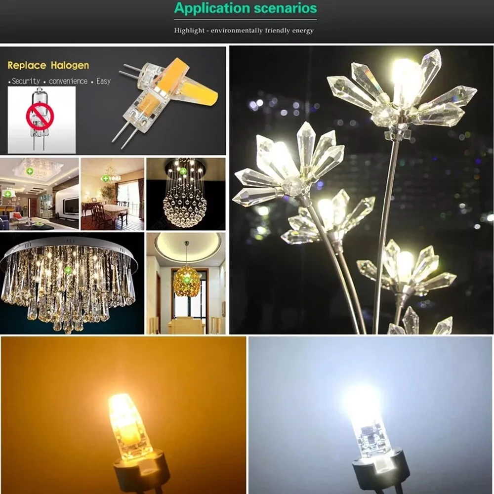 G4 LED مصباح عكس الضوء التيار المتناوب/تيار مستمر 12 فولت 3 واط 6 واط LED Mini G4 COB LED لمبة 360 شعاع زاوية مصابيح الثريا استبدال ضوء الهالوجين