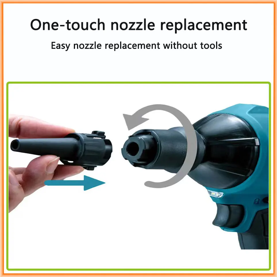 Makita AS001G 40V MAX Cordless Dust Blower Brushless Rechargeable Narrow Space Cleaning Air Dust Blowing Inflator With Nozzles