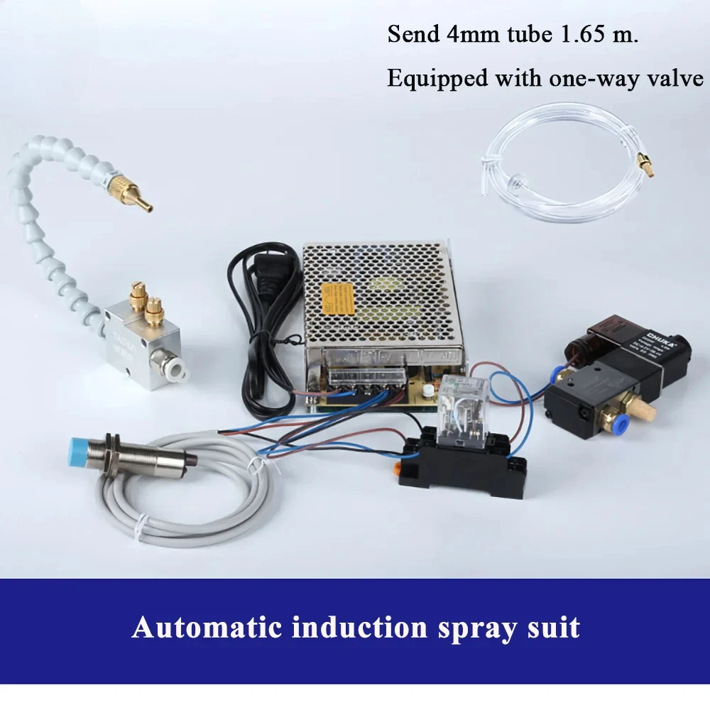 Full Sealed Mist Coolant Lubrication Cooling Sprayer Universal Brass Spray Port CNC Lathe Milling Drill Engraving Machine