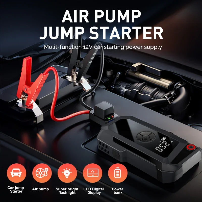 Portable Air Pump Car Wireless Air Pump Emergency Start Power Bank Portable Battery Power Bank For Car Bicycle Basketball