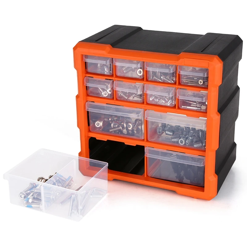 Drawer PP+PS Parts Storage Box Multiple Compartments Slot Hardware Box Organizer Craft Cabinet Tools Components Container