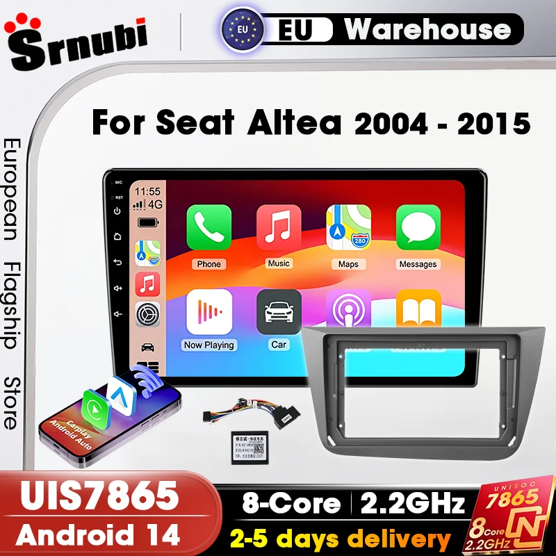 CarPlay Android Auto pour Seat Altea 2004-2015 Toledo 2004-2009 Autoradio Navigation Multimédia 4G Systèmes Intelligents Automobiles
