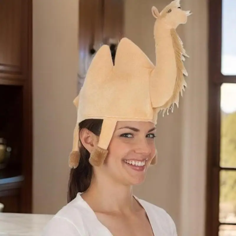 A52E الجدة Camelidae قبعة حفلة عيد ميلاد القبعات قبعة مهرجان الموسيقى الدعائم قبعة أغطية الرأس #2
