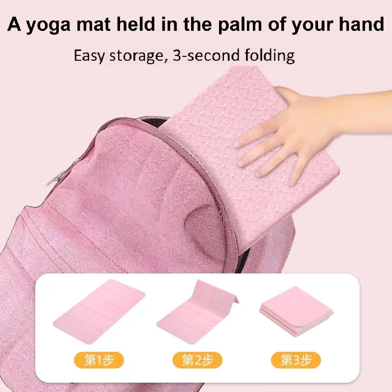[AIXXI] Portable Foldable Yoga Mat for Fitness,Dance, and Nap-Six-fold Design for Kids' Lunch Break-Non-slip Home Exercise Mat