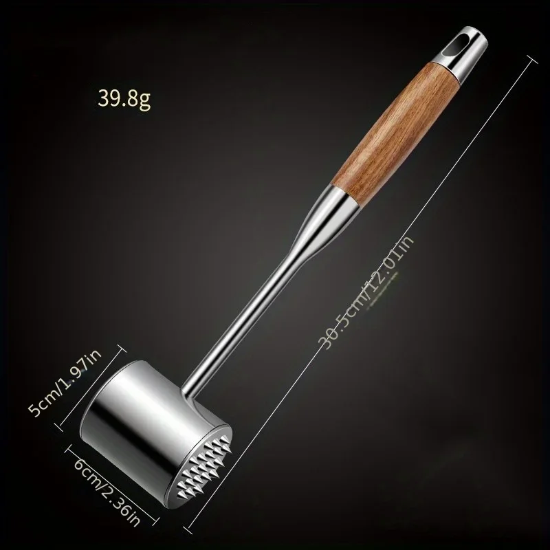 Meat loosening hammer,stainless steel meat line hammer for kitchen steak and other meat hammer meat tools breaking tendon hammer