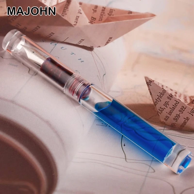 

MOONMAN C1 Transparent Eyedropper Fountain Pen EF F M Nib Ink Pen for Business Writing Stationery School Office Supplies