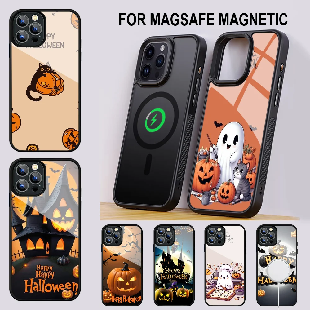

Happy Halloween Phone Case For IPhone 16 15 14 13 Pro Max 11 12 Mini Alex Mirror For Magsafe Wireless Charging Cover