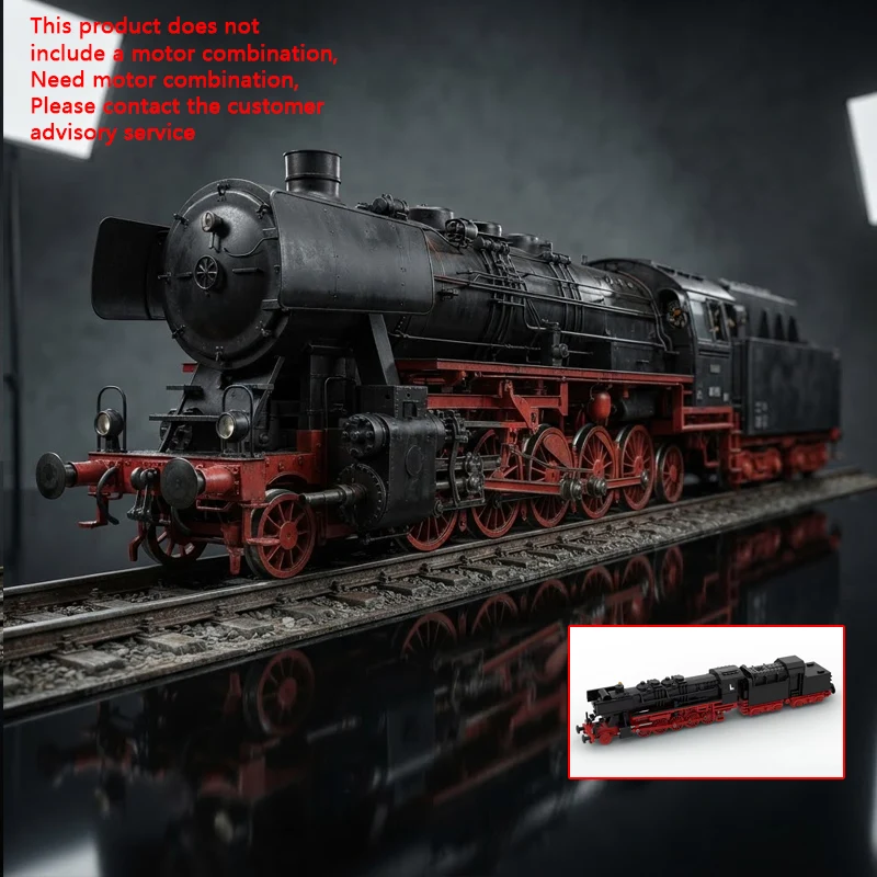 qwert City Car Model MOC Building Bricks DR BR 50 Retro Steam Locomotive Modular Technology Children Holiday Gifts Assemble Toys