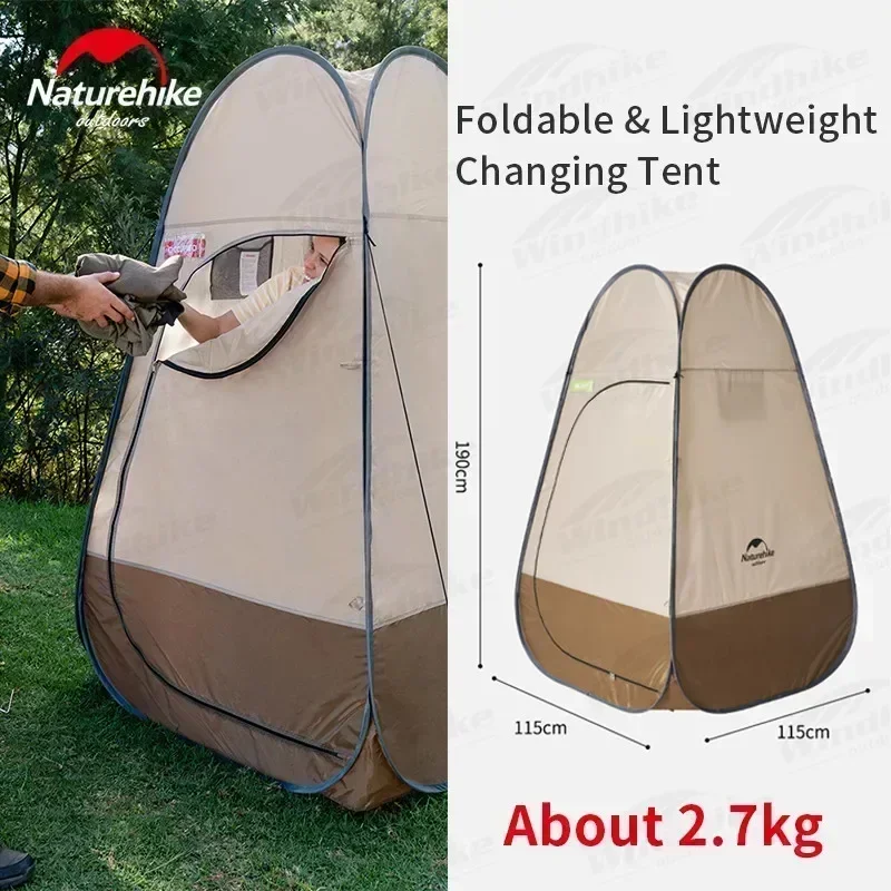 Naturehike Toilet Shower Tent Tourist and Camp Outdoor Mobile Bath for One Person Beach Canopy Lightweight Camping Quick Build