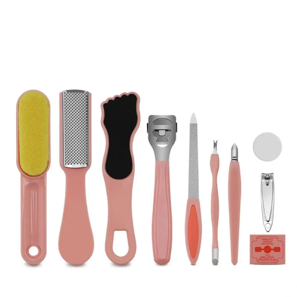 مجموعة كاشط أقدام سهلة الاستخدام ، عناية فعالة بالقدم ، تصميم مريح ، عناية بأقدام الكعب ، مقبض خشب ملون ، يزيل الجلد الميت ، الجلد الميت
