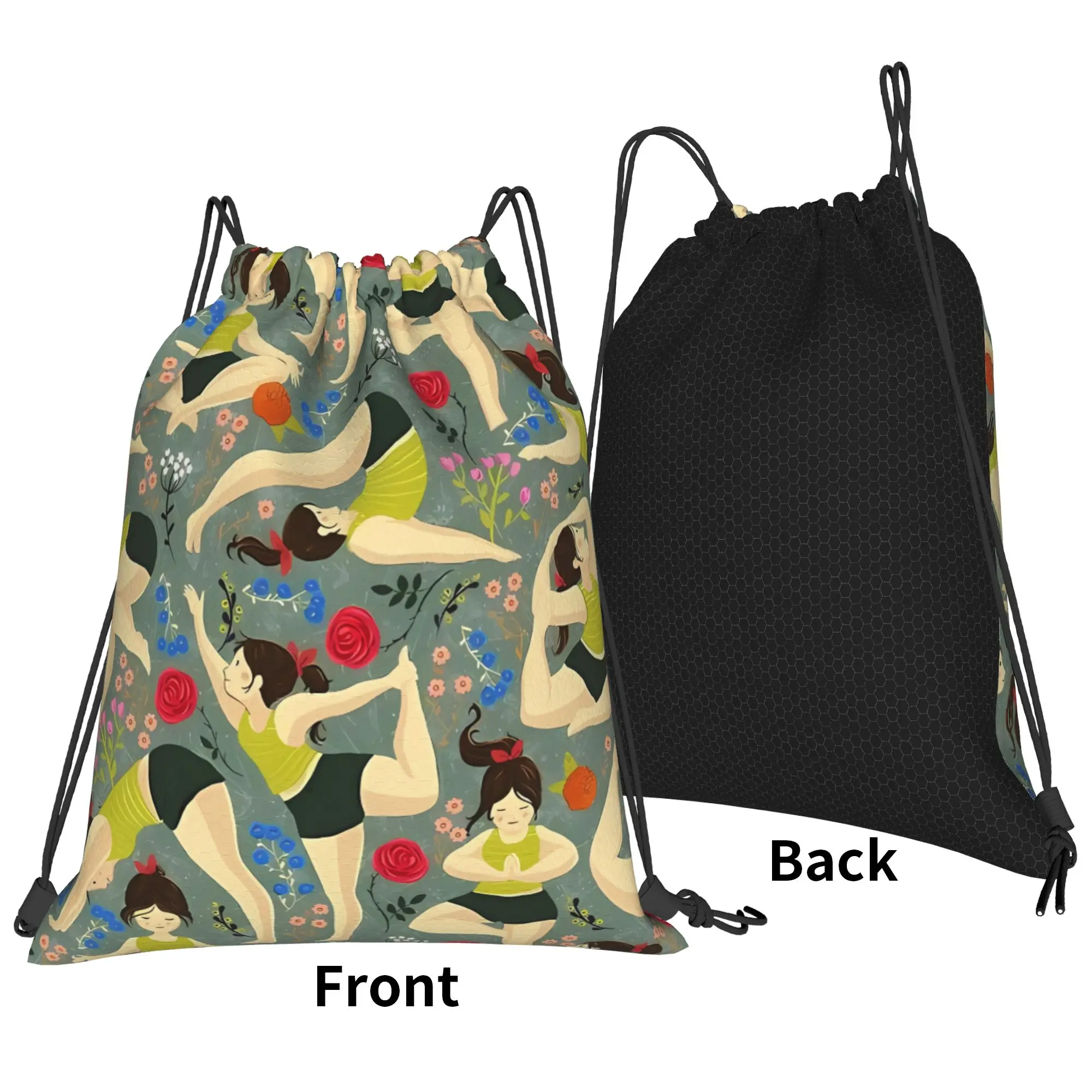 Love In Blue Yoga Portable Travel Riding Gym Drawstring Storage Sporty Backpacks