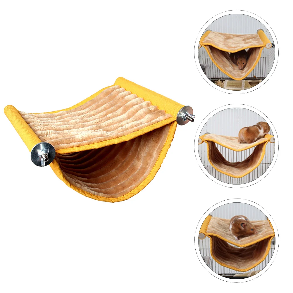 

Hamster Hammock Rat Pet Nest Bed Linings Hanging Cage Diamond Fleece Chinchilla