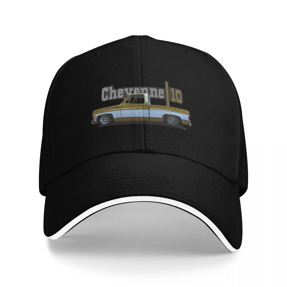 Squarebody 1973 Slammed Chevy C10 Cheyenne Squarebody Truck Baseball Cap sailor cap for men Luxury man cap Ladies Men's