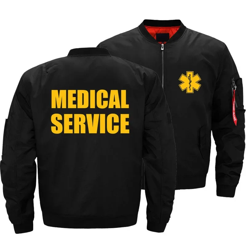 

Streetwear EMT Paramedic Emergency Medical Services Mens Bomber Jacket Coats Ma1 Air Pilot Windbreaker Thick Bomber ceketler 5XL