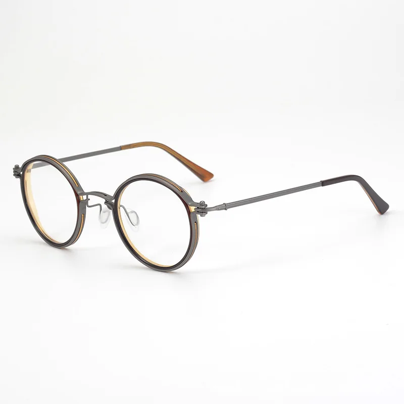 

Japanese ultra-light pure titanium personalized round myopia glasses frame full frame