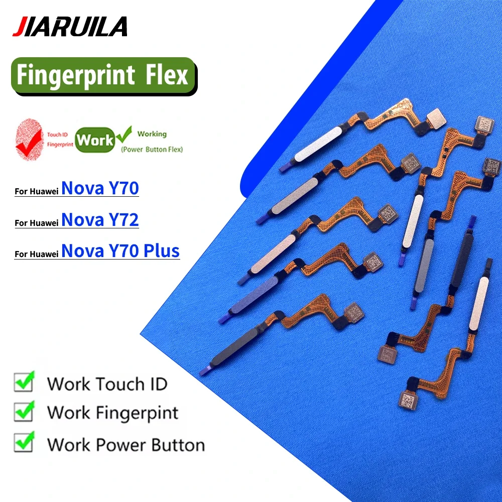 Fingerprint Sensor Home Return Key Menu Button Flex Ribbon Cable For Huaweil Nova Y70 Nova Y72 Nova Y70 Plus