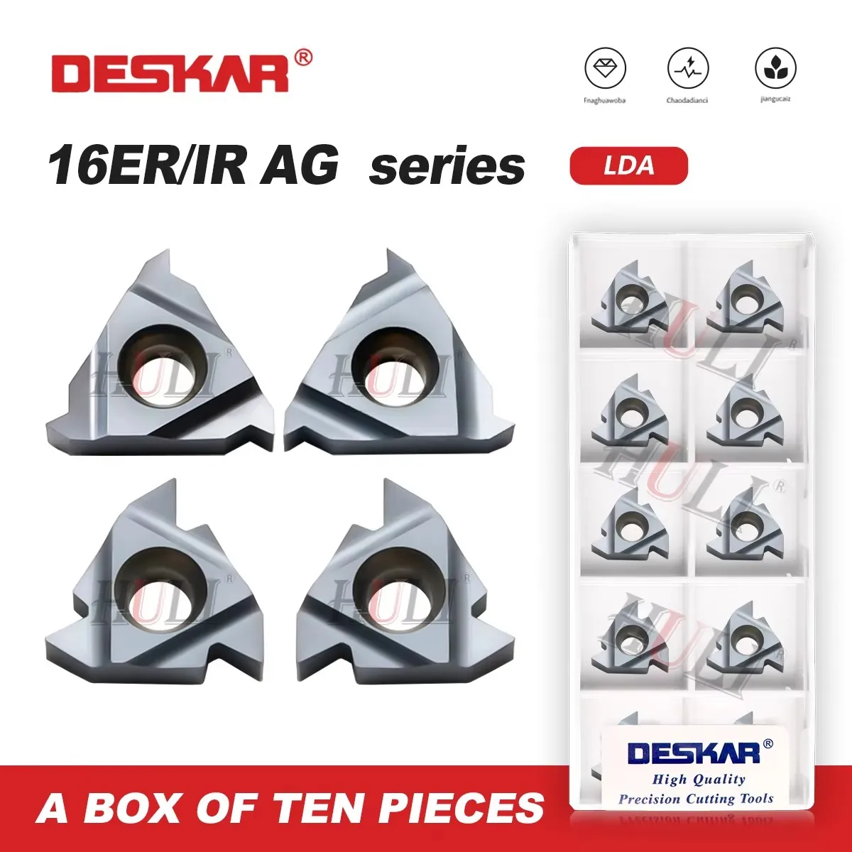 DESKAR 100% Original 16ER 16IR A55 A60 G55 G60 AG55 AG60 LDA High Quality Numerical Control Lathe Tool Threading Turning Inserts