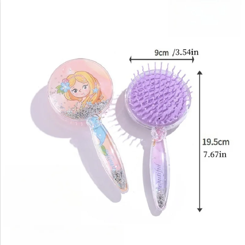 Magic Comb Anti-static Massage Cartoon Unicorn Hair Brushes Massage Hairbrush Comb Tangle Detangle Shower Salon Accessories Pink view 4