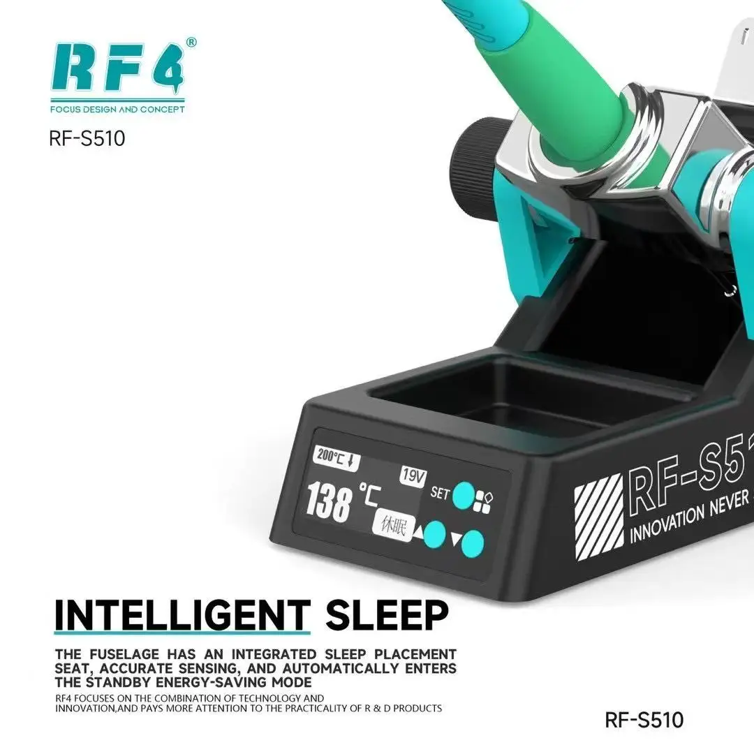 RF-S510 New Intelligent Soldering Station Type-C PD Fast Charging, HD LCD Screen, Real-time Display Of Temperature Status