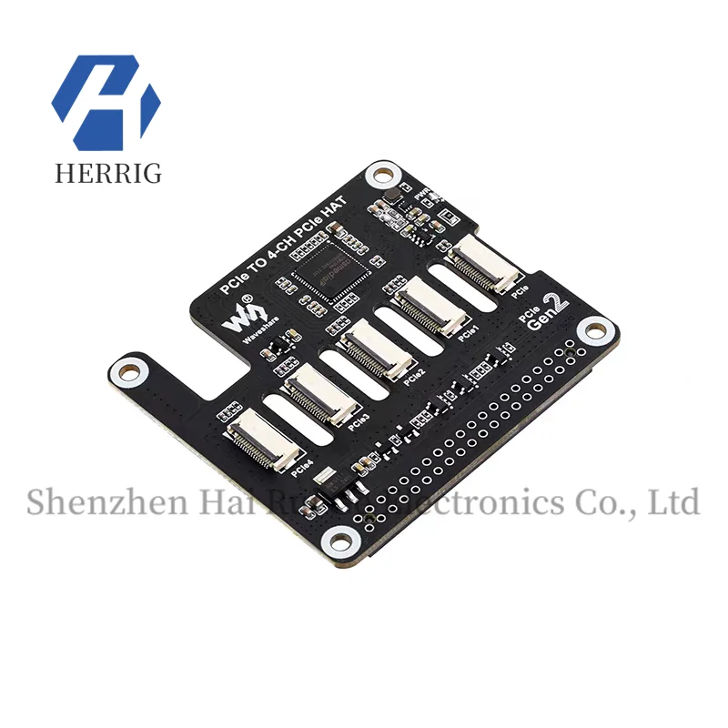 

Raspberry Pi 5 PCIE FFC Interface Expansion Board, Four-Channel PCIE Adapter