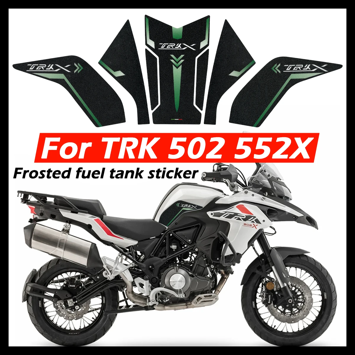 For TRK502 552X Adventure Motorcycle Fuel Tank Stickers Frosted Anti-slip Moto Body Oil Tank Modification Accessories Decals Kit