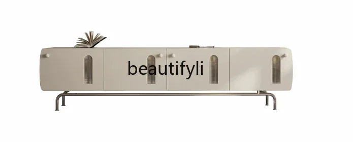 

Light Luxury Modern Coffee Table TV Cabinet Combination Living Room Home Paint TV Stand Artistic Locker