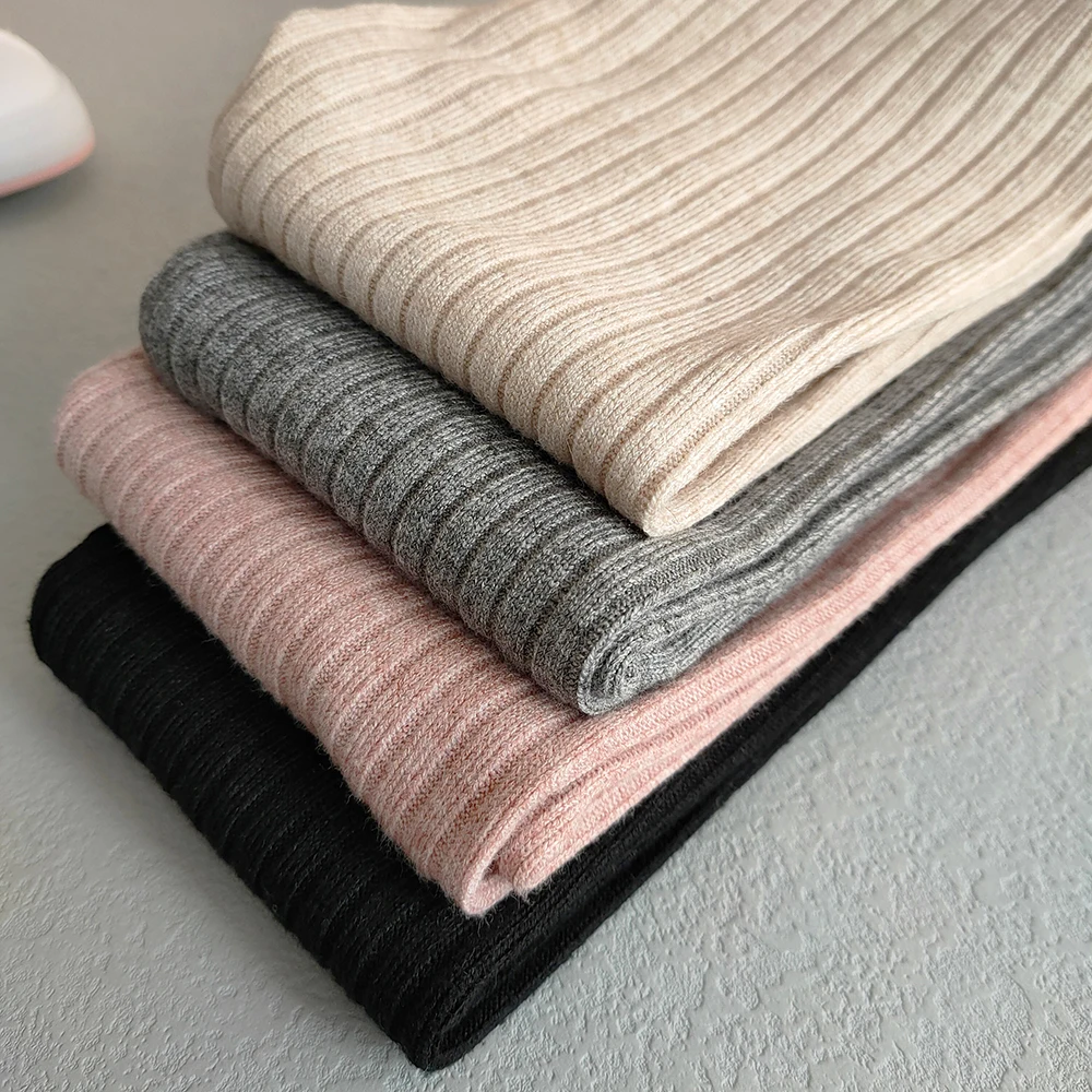 طفلة السراويل ربيع الخريف الاطفال محبوك بلون طماق الضيقة الفتيات مضلع مخطط مرونة بنطال ملاصق للجسم للأطفال #5